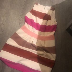 Loft Pink Striped Dress